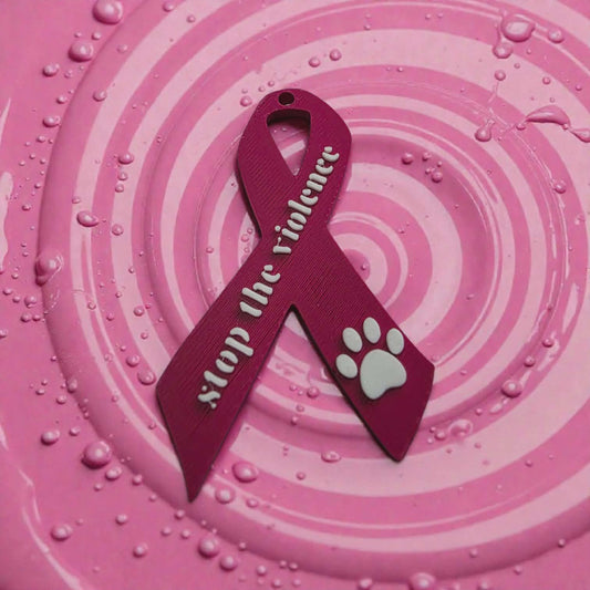 Stop The Violence Ribbon Keychains
